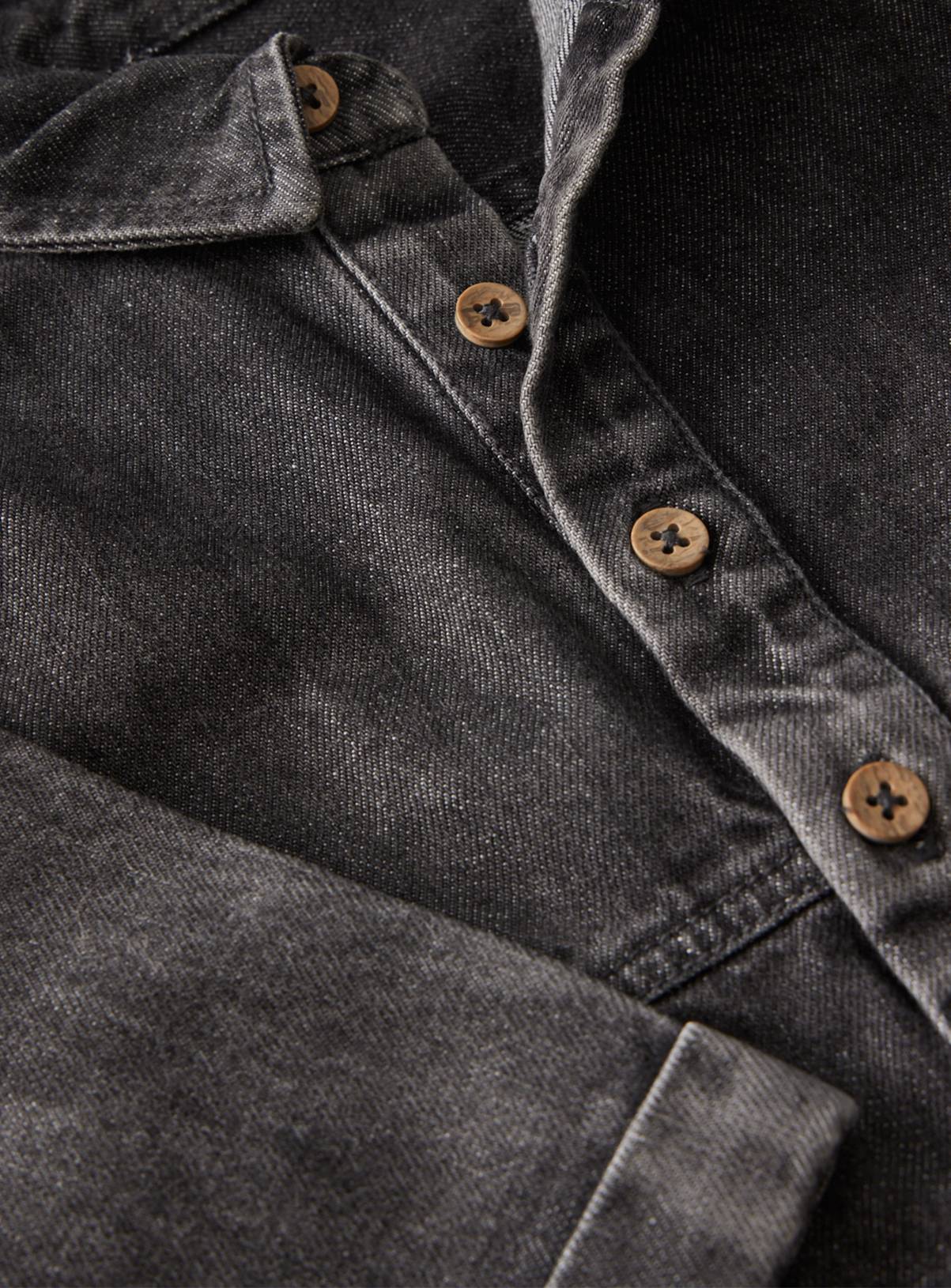 Black Wash Denim Boilersuit  6-9 months - Image 2
